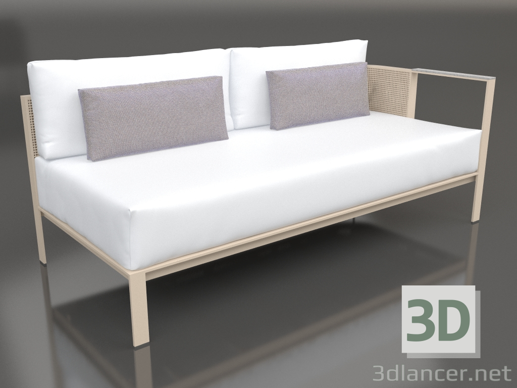 3D modeli Kanepe modülü 1. bölüm sağ (Kum) - önizleme