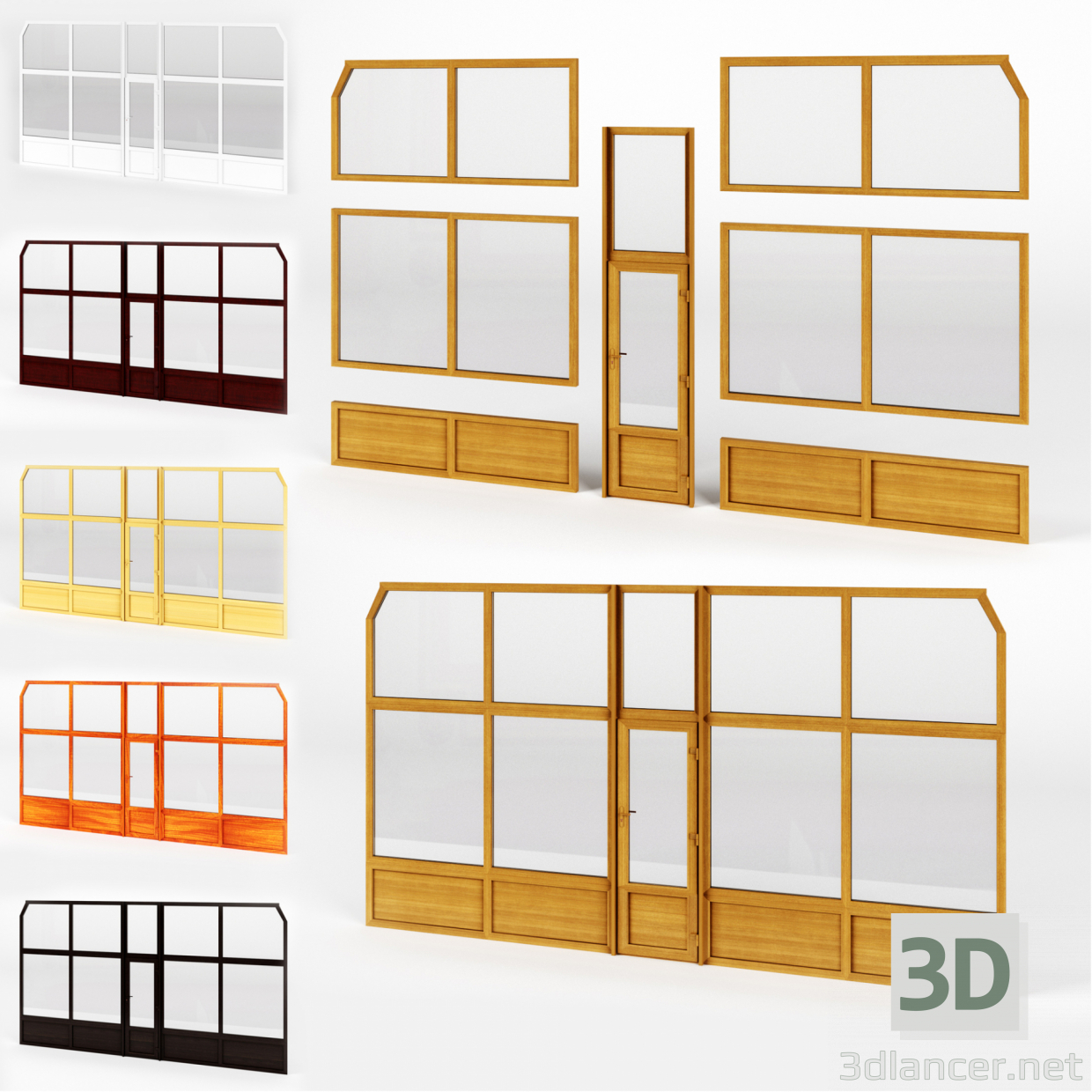 3d Office Doors model buy - render