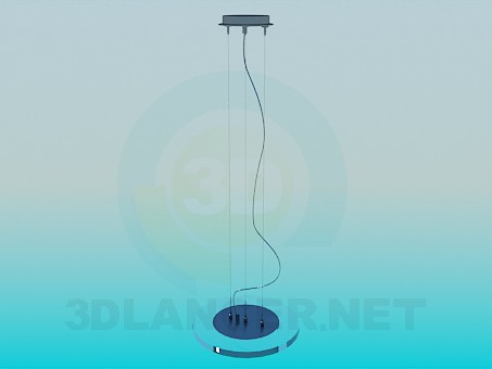 modèle 3D Plat rond luminaire - preview