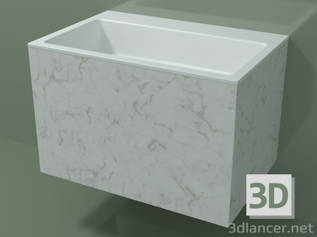 modèle 3D Lavabo suspendu (02R143302, Carrara M01, L 72, P 48, H 48 cm) - preview