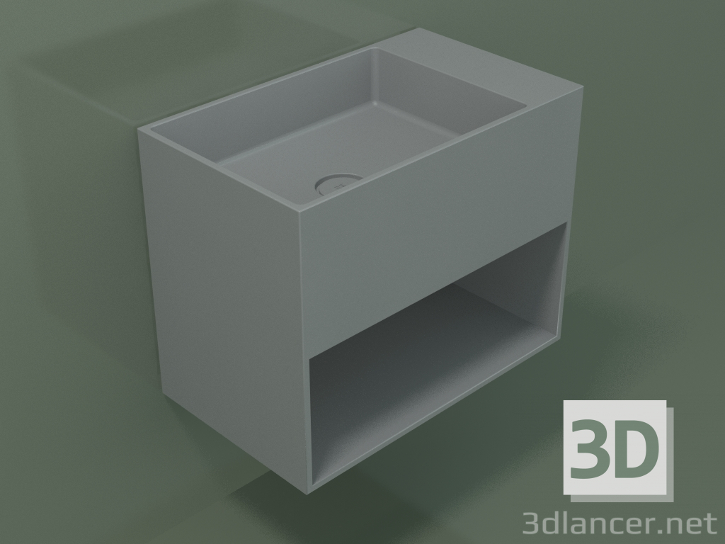 3d model Wall-mounted washbasin Giorno (06UN33101, Silver Gray C35, L 60, P 36, H 48 cm) - preview