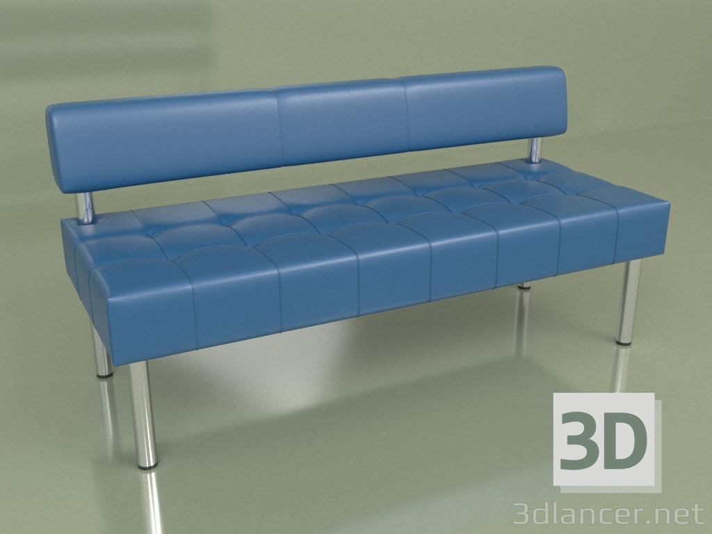 3d model Sección triple Business (cuero azul) - vista previa