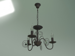 Lustre pendente 60018-3 (preto com dourado)