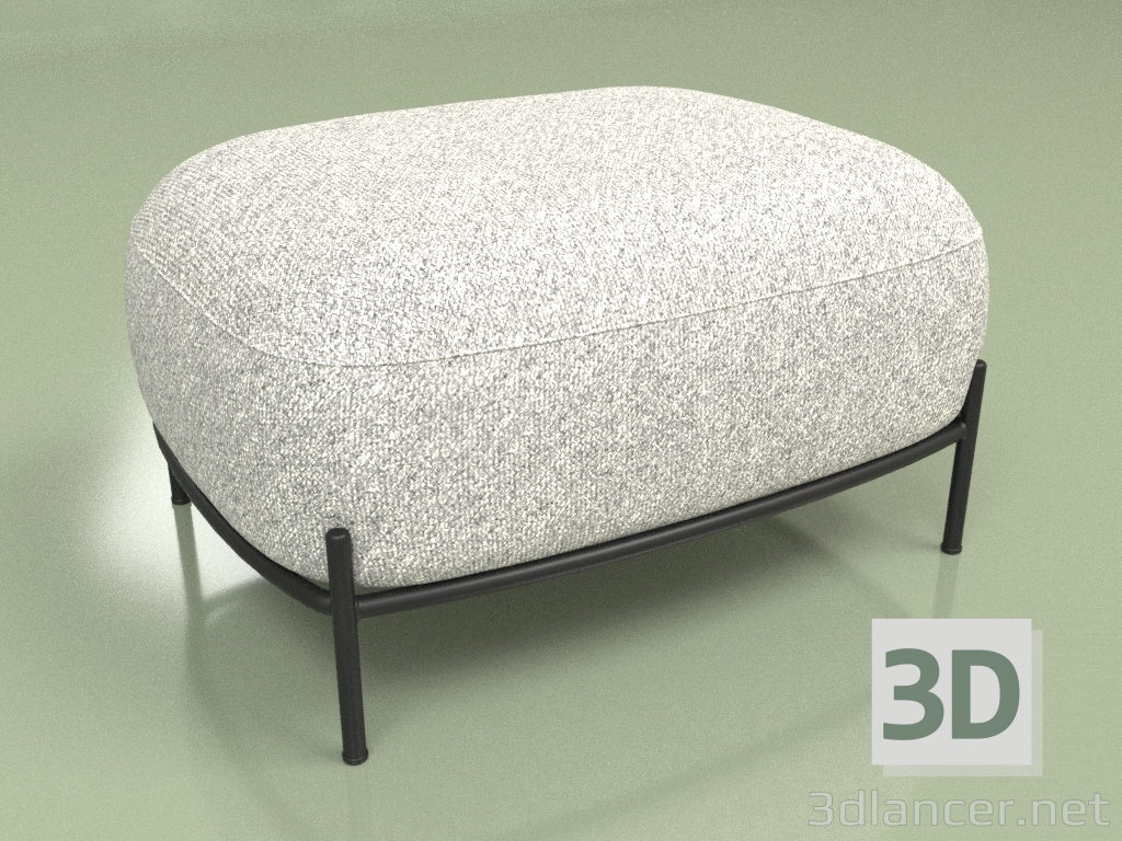 modello 3D Pouf Pawai larghezza 66,5 (grigio) - anteprima