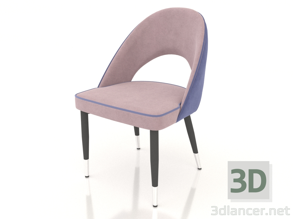 modello 3D Sedia Holly (rosa) - anteprima