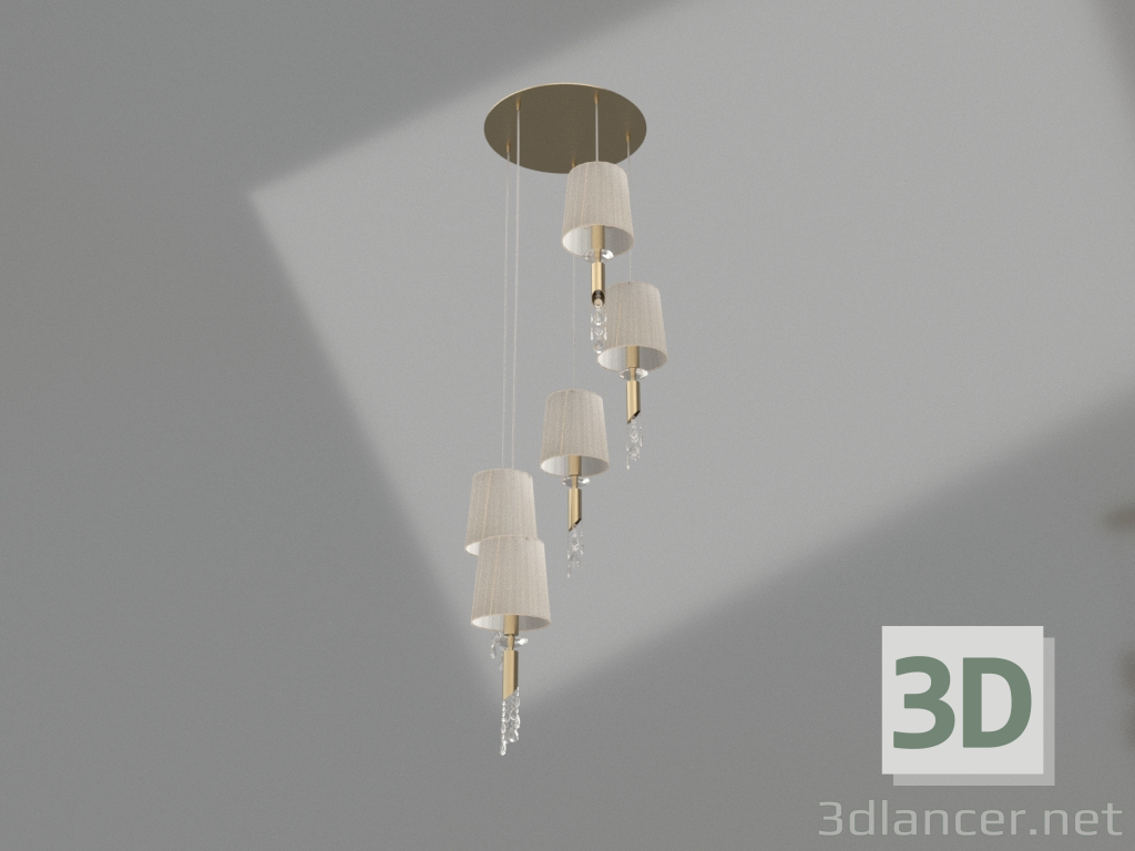 3D Modell Pendelleuchter (3877) - Vorschau