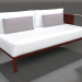 3d model Sofa module, section 1 right (Wine red) - preview