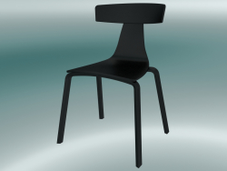 Стілець стекіруемие REMO wood chair (1415-20, ash black)