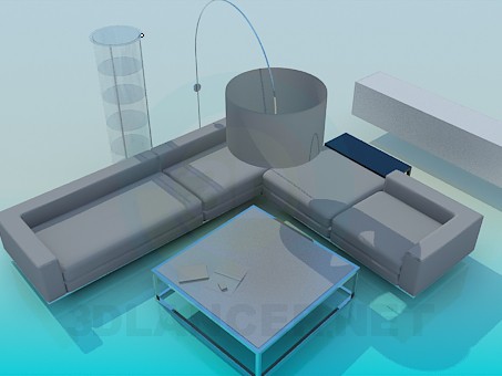 modèle 3D Meubles pour salles de séjour - preview