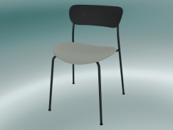 Chair Pavilion (AV3, H 76cm, 50x52.5cm, Rovere laccato nero, Balder 612)