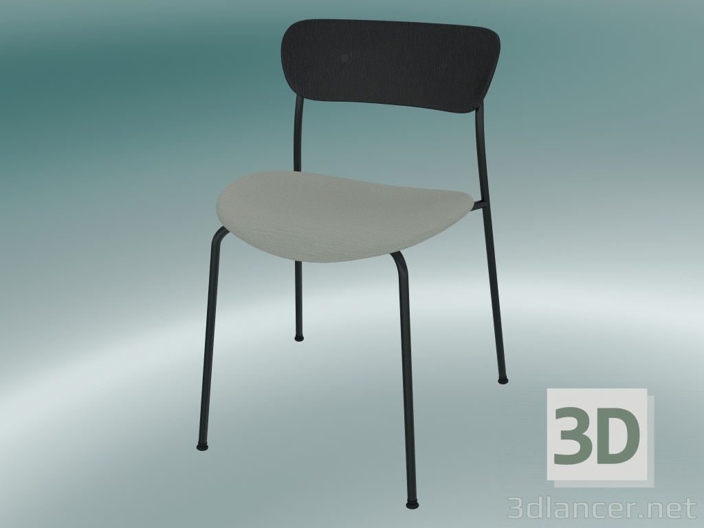 3D Modell Stuhlpavillon (AV3, H 76 cm, 50 x 52,5 cm, schwarz lackierte Eiche, Balder 612) - Vorschau