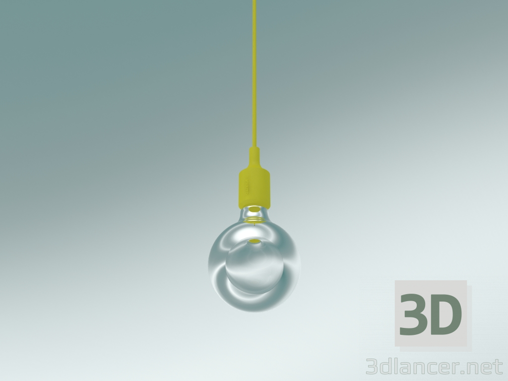 3d model Lámpara colgante E27 (Amarillo) - vista previa