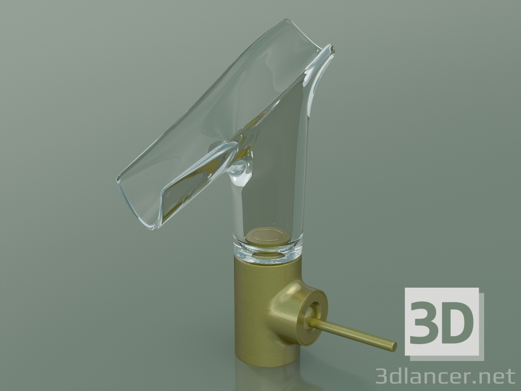 3d model Mezclador monomando de lavabo 140 con caño de vidrio (12112950) - vista previa