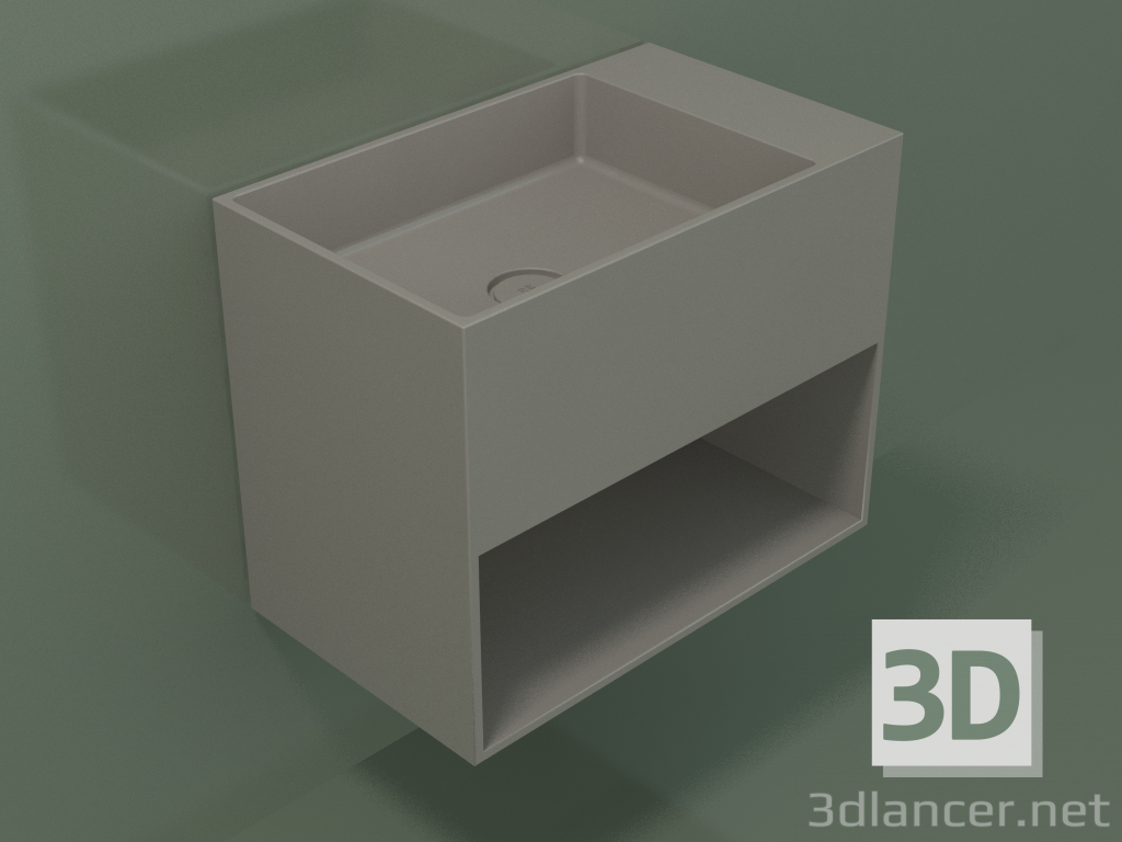 3d model Lavabo de pared Giorno (06UN33101, Clay C37, L 60, P 36, H 48 cm) - vista previa