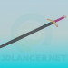 3d model Sword with decorated handle - preview