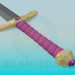 3d model Sword with decorated handle - preview