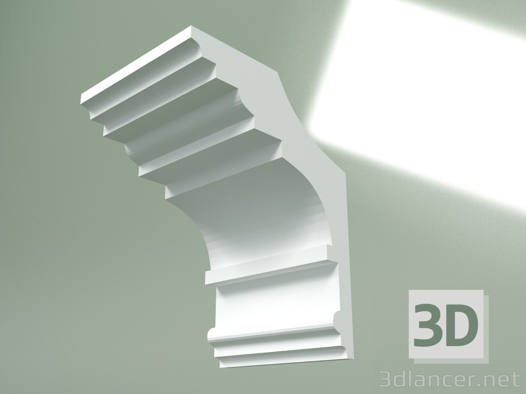 modello 3D Cornicione in gesso (zoccolo a soffitto) KT423 - anteprima