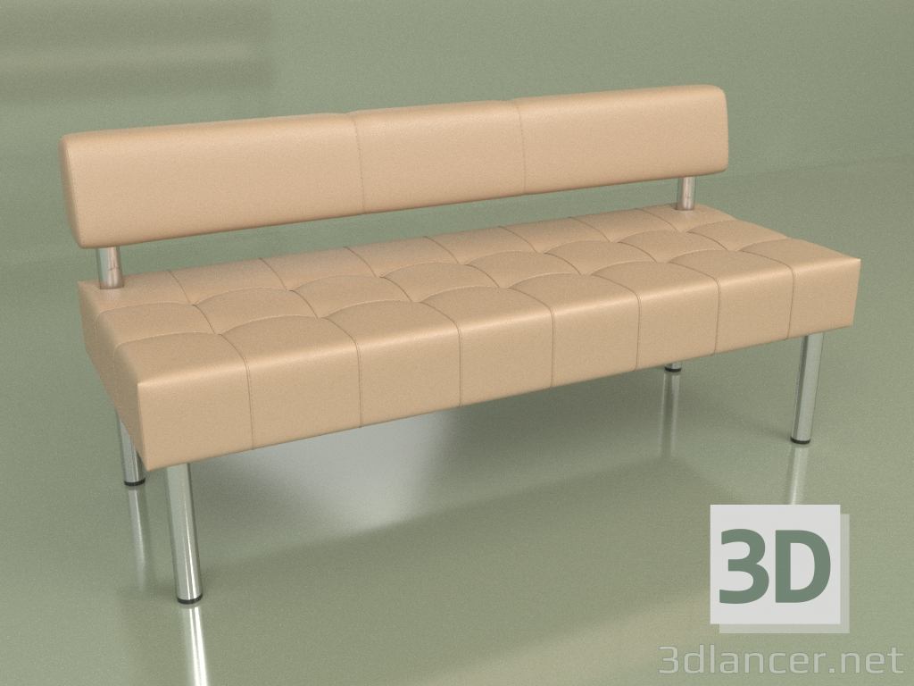 modello 3D Sezione tripla Business (pelle beige) - anteprima