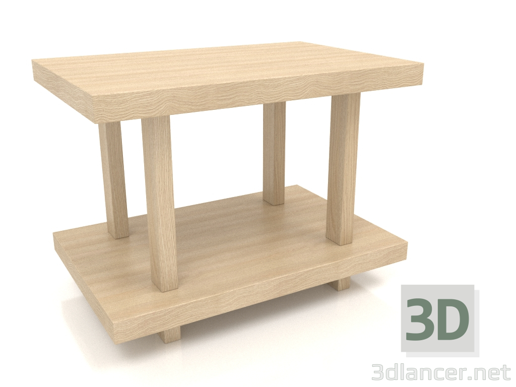 3D Modell Nachttisch TM 07 (600x400x450, Holz weiß) - Vorschau