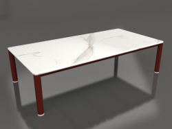 Table basse 70×140 (Rouge vin, DEKTON Aura)