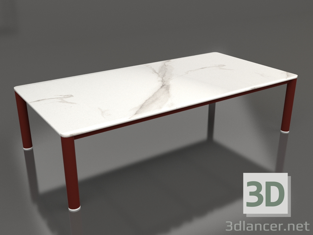 modello 3D Tavolino 70×140 (Rosso vino, DEKTON Aura) - anteprima