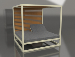 Couch with raised fixed slats and ceiling (Gold)