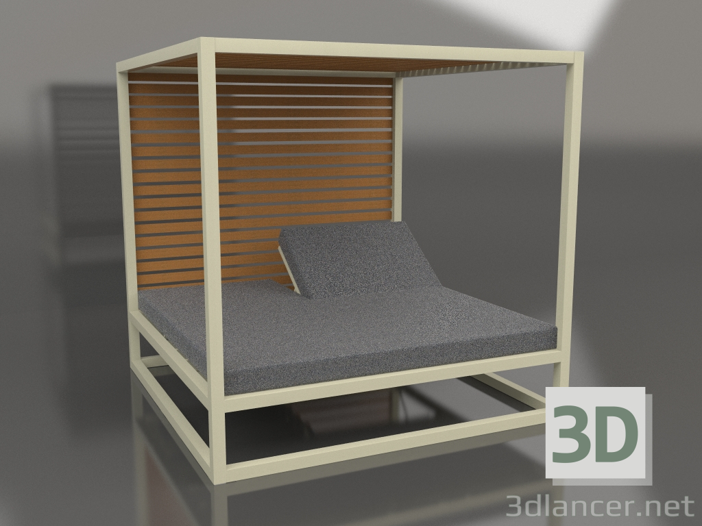 3d model Couch with raised fixed slats and ceiling (Gold) - preview