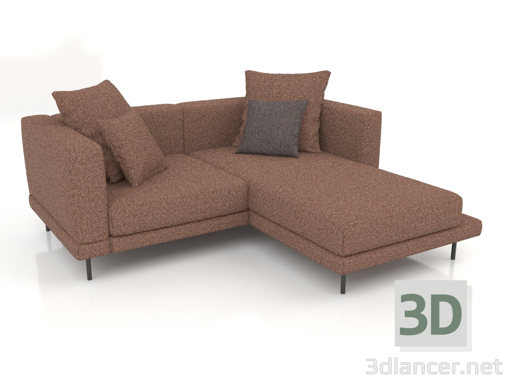 modello 3D Divano Carol 1960 x 1800 (Bengasi 10) - anteprima