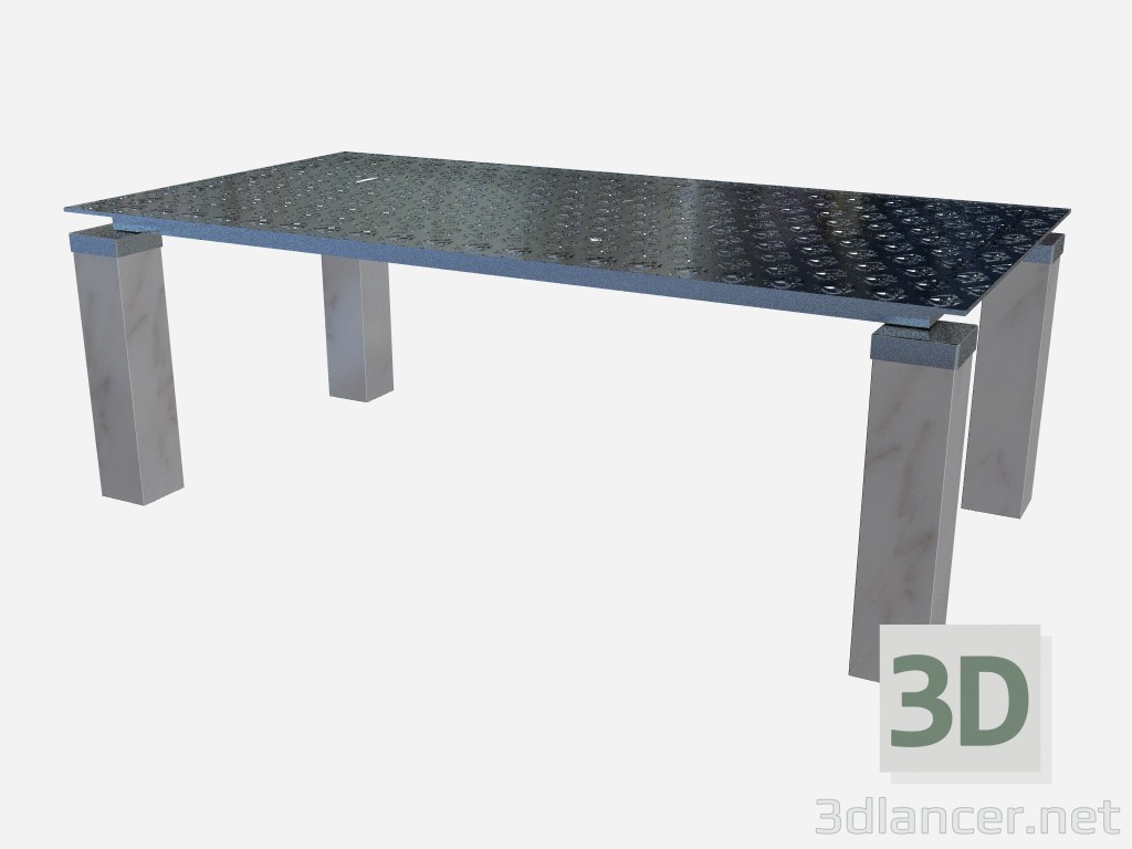 3d model Rectangular dining table on steel legs Tourandot Z01 - preview