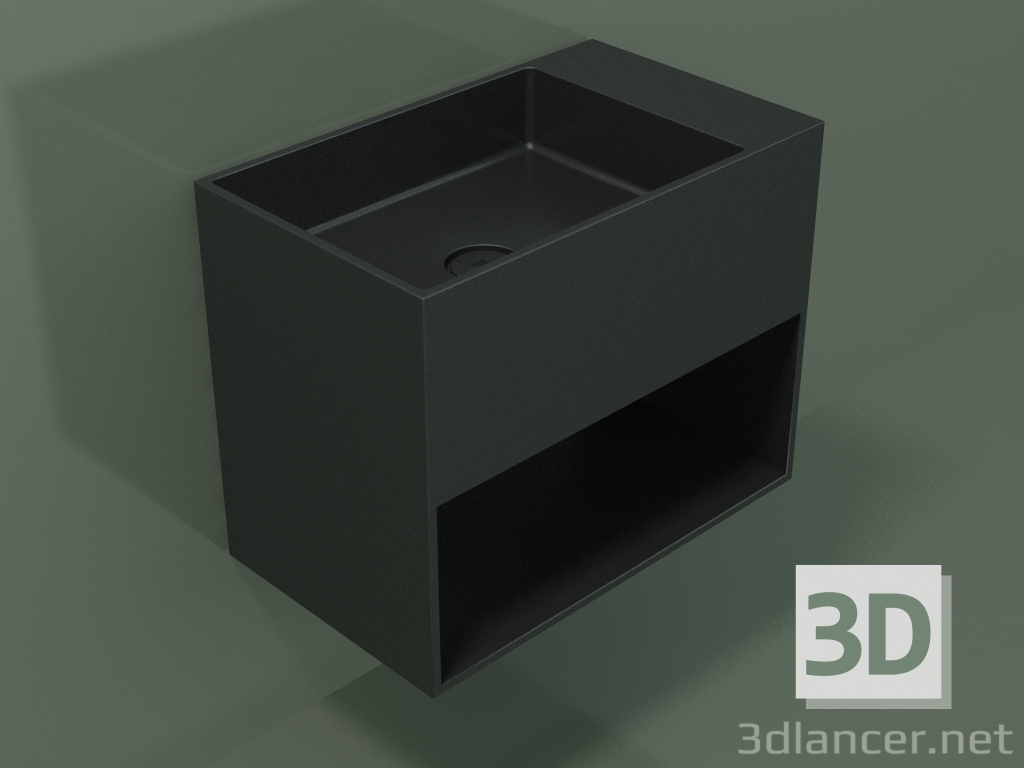 3d model Wall-mounted washbasin Giorno (06UN33101, Deep Nocturne C38, L 60, P 36, H 48 cm) - preview