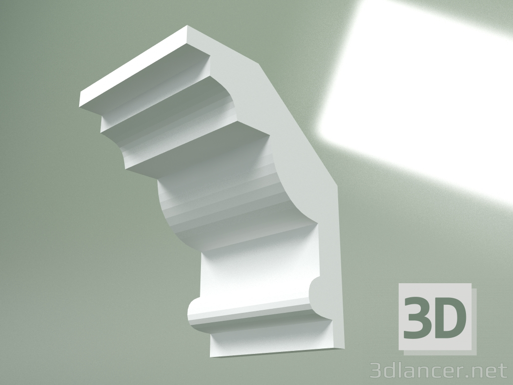 Modelo 3d Cornija de gesso (plinto de teto) KT424 - preview