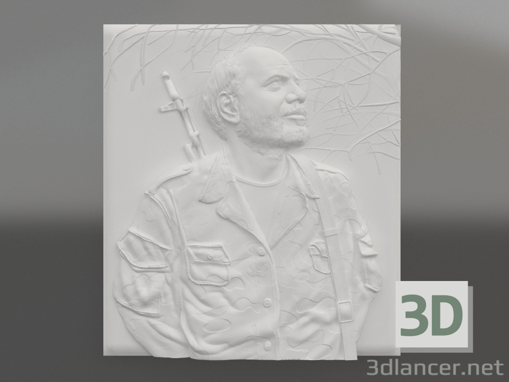 3D Modell Flachrelief Monte - Vorschau