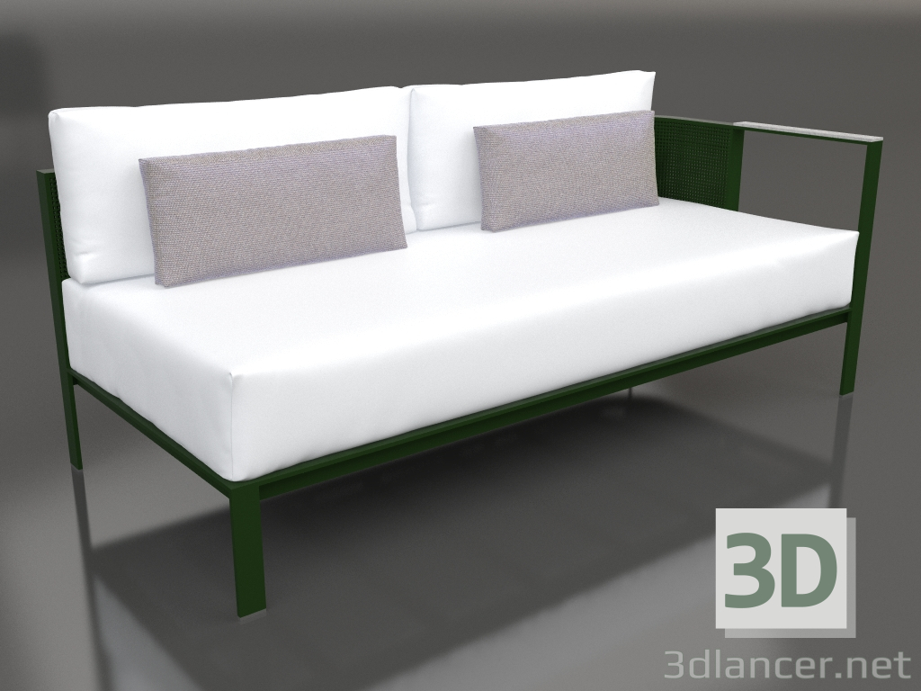 3d model Sofa module, section 1 right (Bottle green) - preview