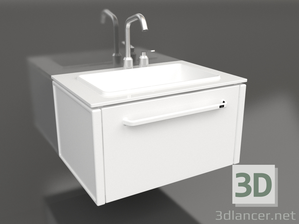 modello 3D Modulo bagno piccolo VIPP981 - anteprima