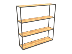 Rectangular rack (WOOD, 120x30x128, 4 shelves)