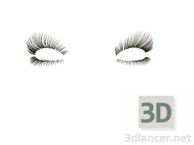 Wimpern 3D-Modell kaufen - Rendern