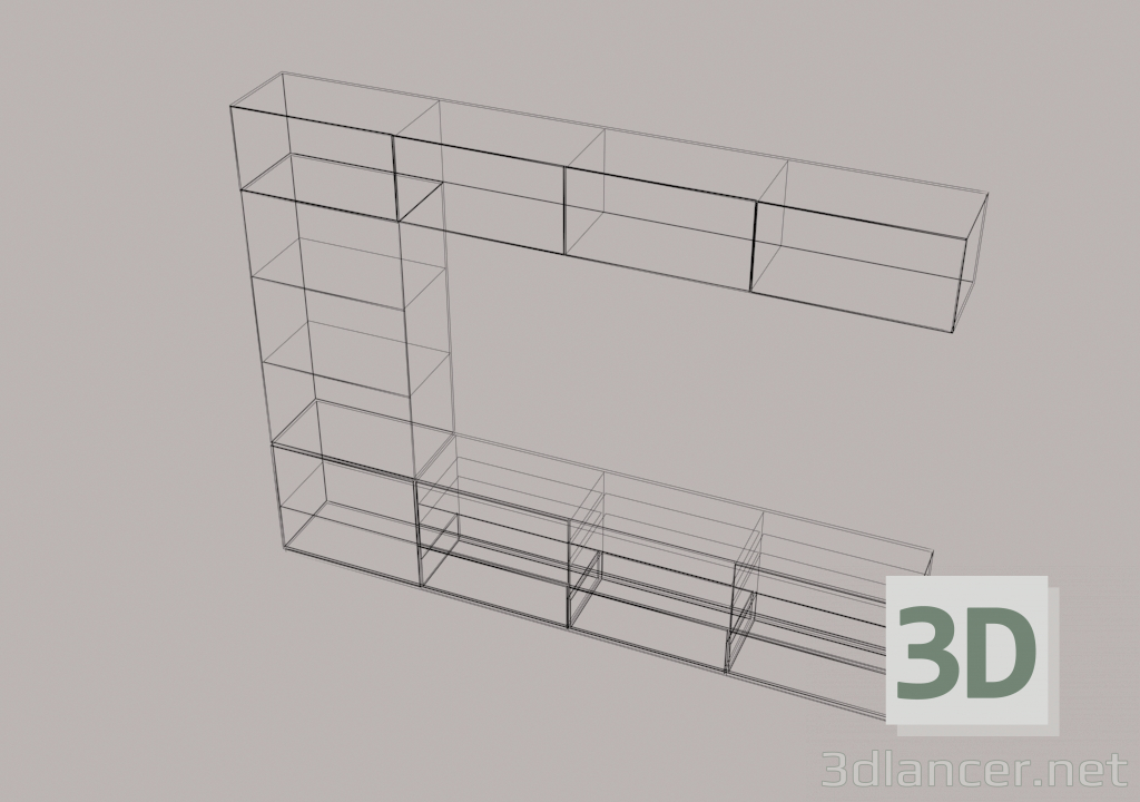 modèle 3D de tv-stockage acheter - rendu