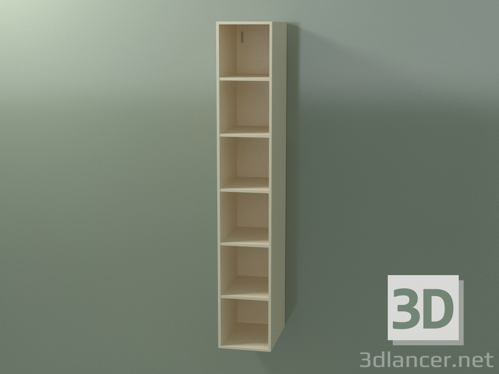 3d model Armario alto de pared (8DUAED01, Bone C39, L 24, P 36, H 144 cm) - vista previa