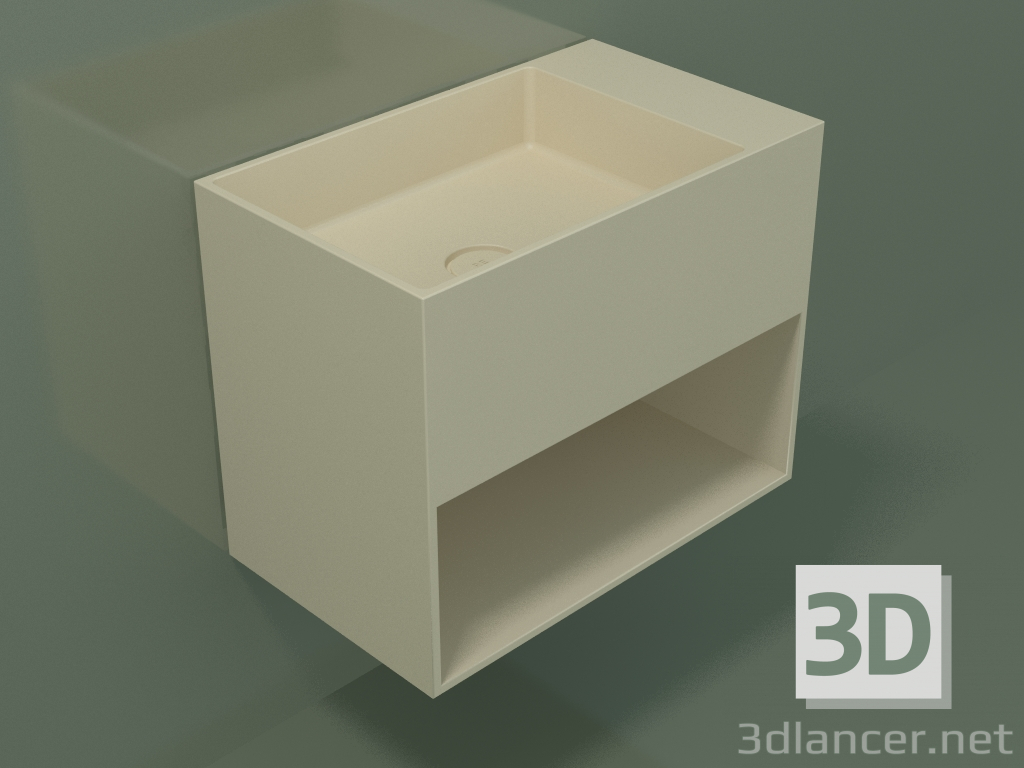 modello 3D Lavabo sospeso Giorno (06UN33101, Bone C39, L 60, P 36, H 48 cm) - anteprima