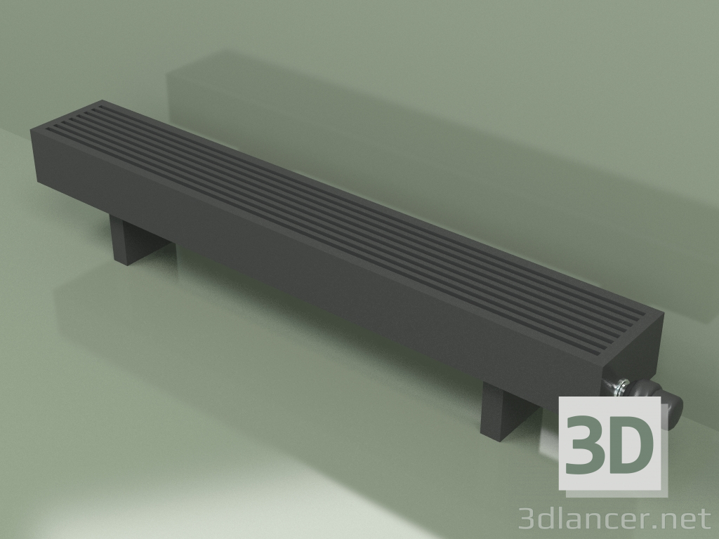 3D Modell Konvektor - Aura Basic (90 x 1000 x 146, RAL 9005) - Vorschau