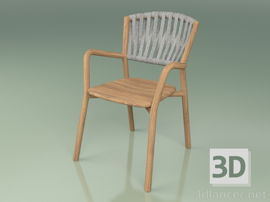 3D Modell Stuhl 161 (Teak, Gürtelstein) - Vorschau