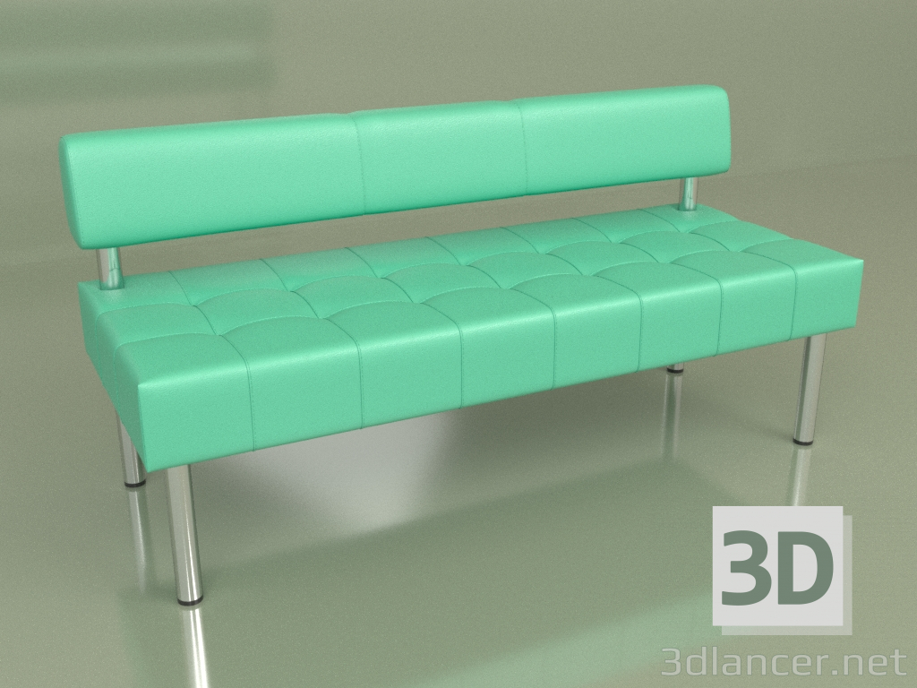 3d model Sección triple Business (cuero verde) - vista previa