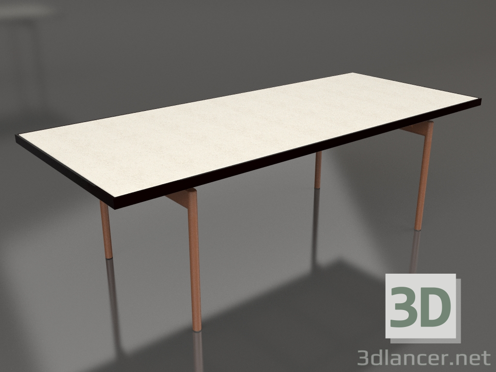 3d model Mesa de comedor (Negro, DEKTON Danae) - vista previa