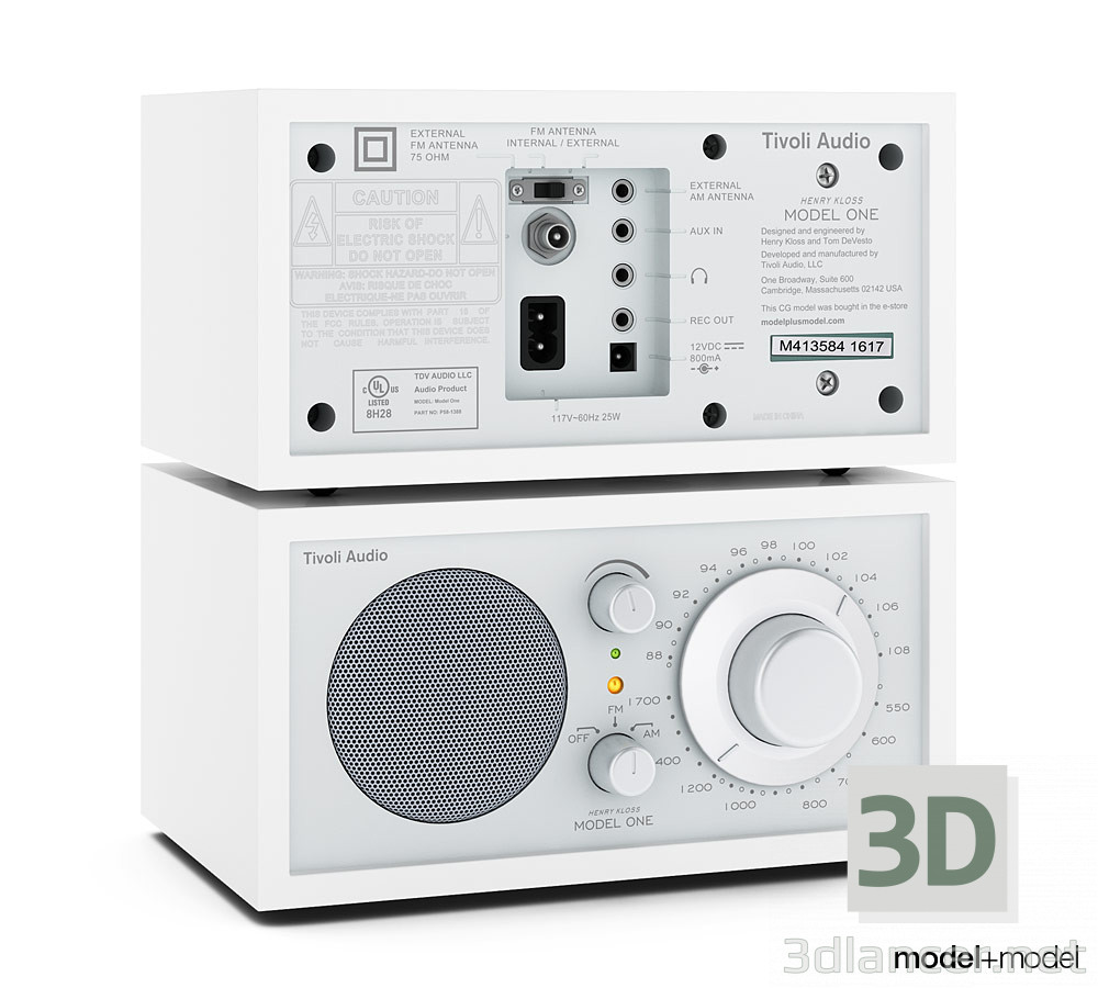 Modelo 3d rádio - preview