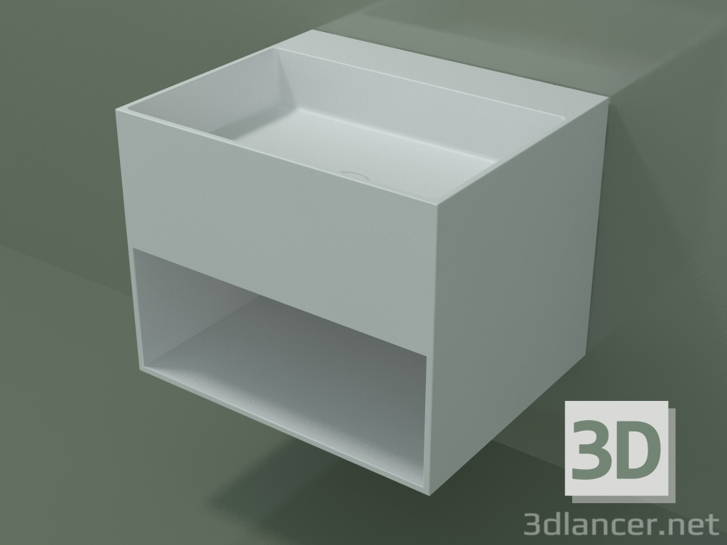 3d model Lavabo de pared Giorno (06UN33301, Glacier White C01, L 60, P 50, H 48 cm) - vista previa