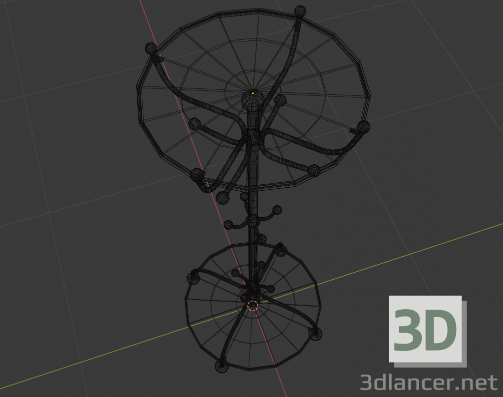 modello 3D Appendiabiti da pavimento - anteprima