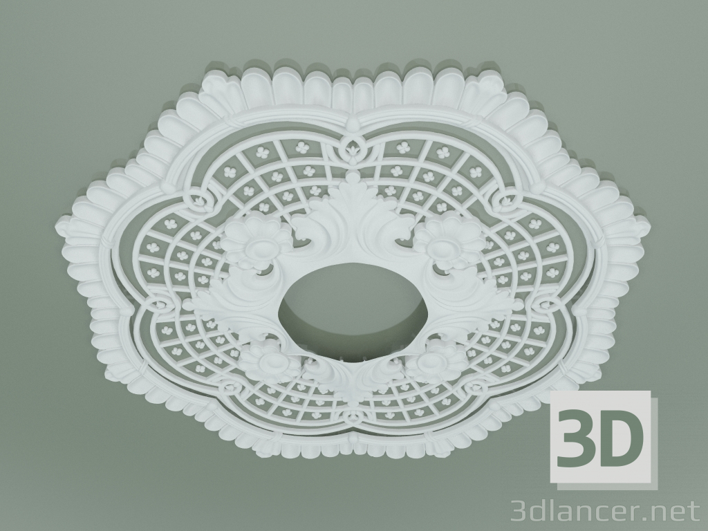 3d model Prefabricated plaster socket PA014 - preview