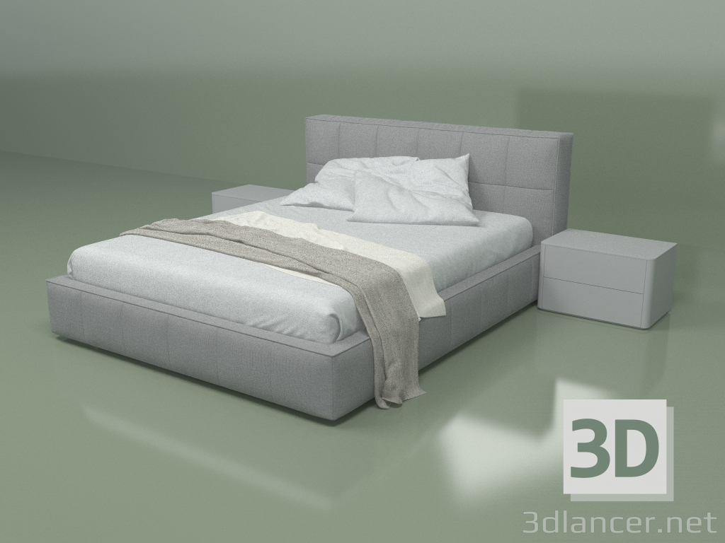 modello 3D Letto matrimoniale Bergamo - anteprima