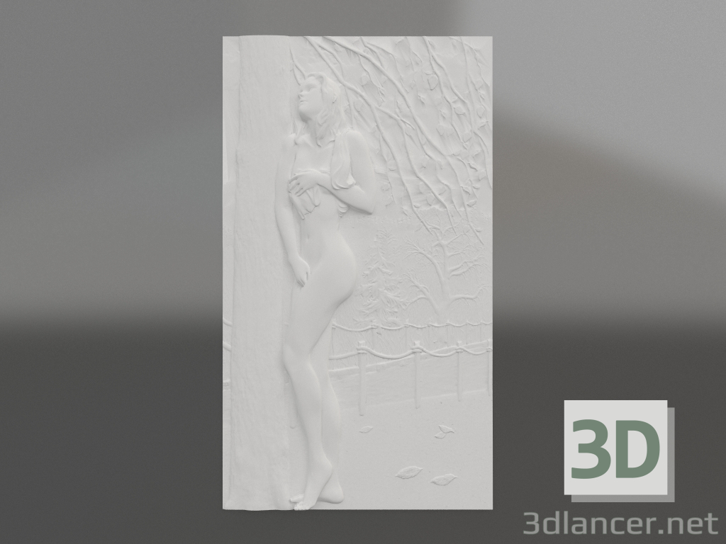 3d модель Барельєф Naked – превью