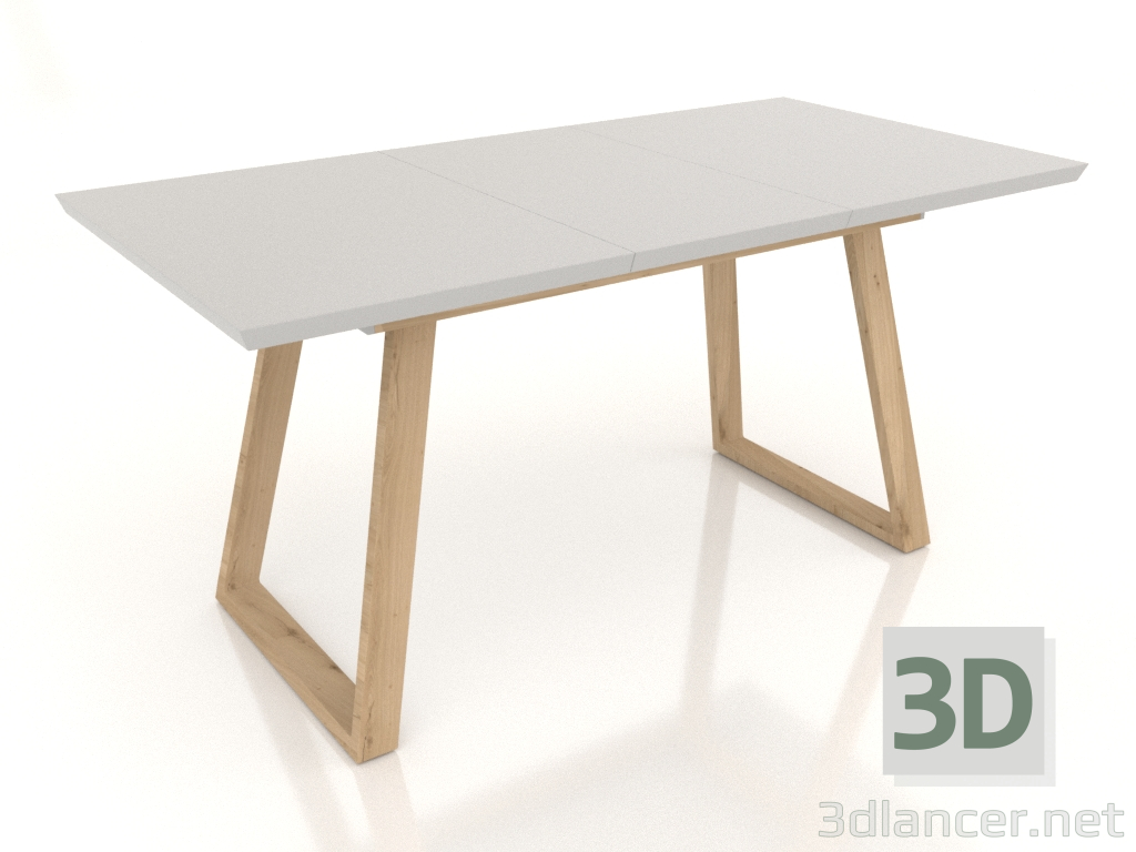 3d model Mesa plegable Manchester 120-160 (blanco-olmo) - vista previa